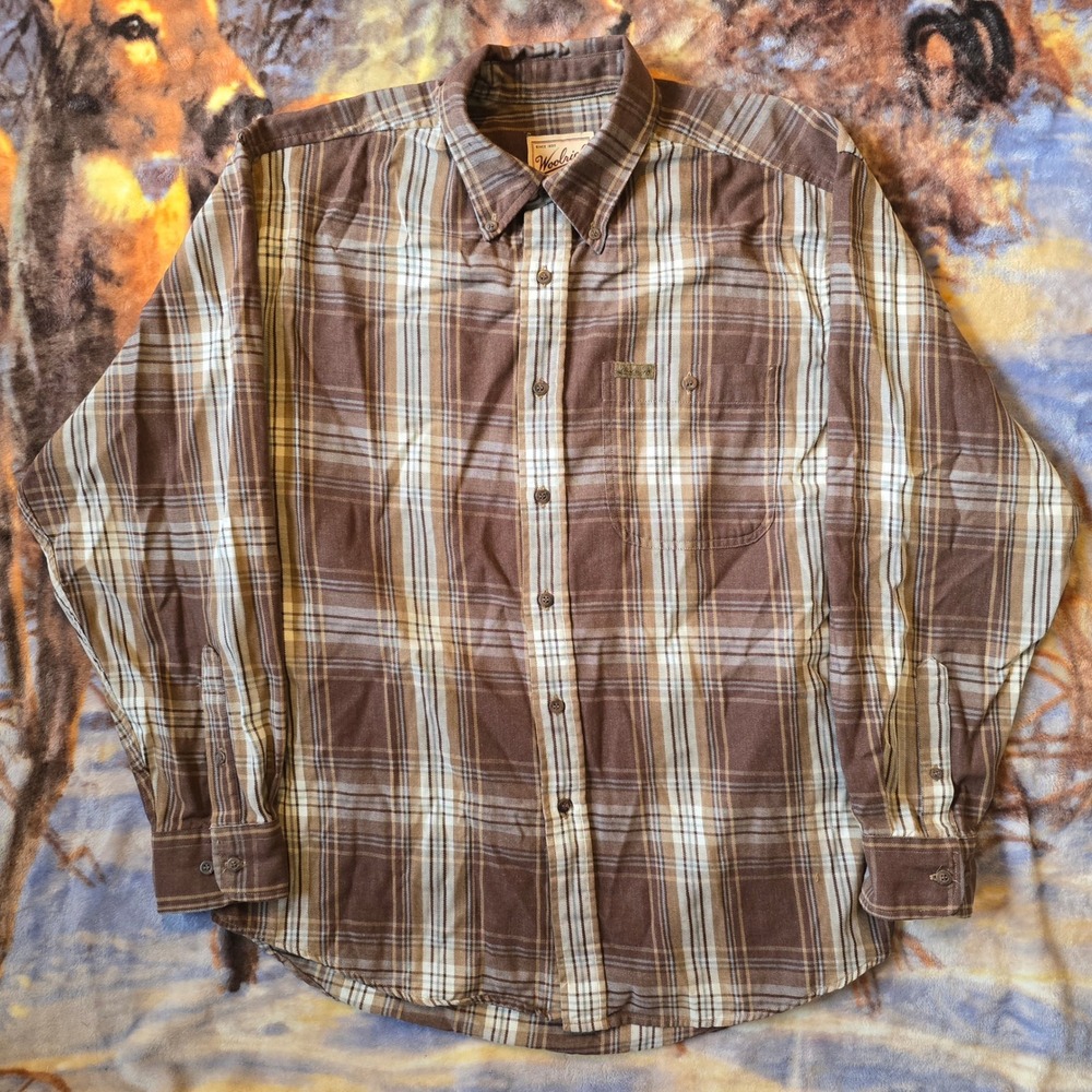 Vintage Woolrich Original Outdoorwear Rustic Flannel Dagger Button Up Shirt M/L
